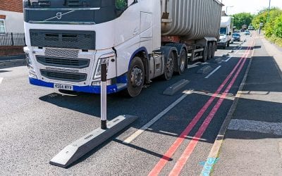 Narrow Cycle Lane Defenders installed in Oldbury