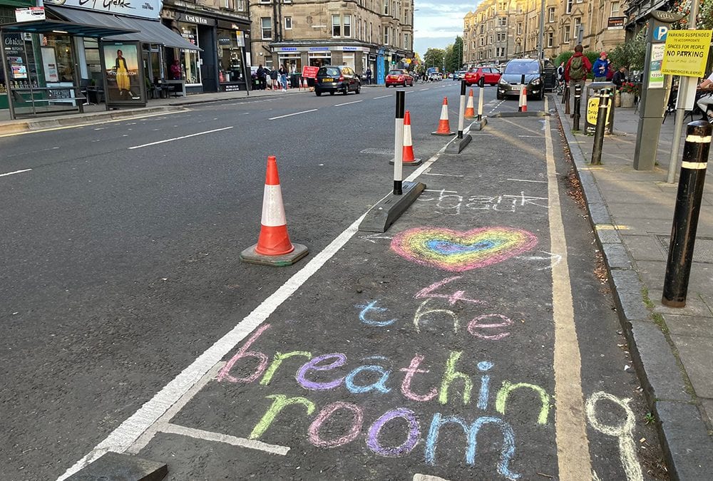 Narrow Cycle Lane Defenders installed in Edinburgh