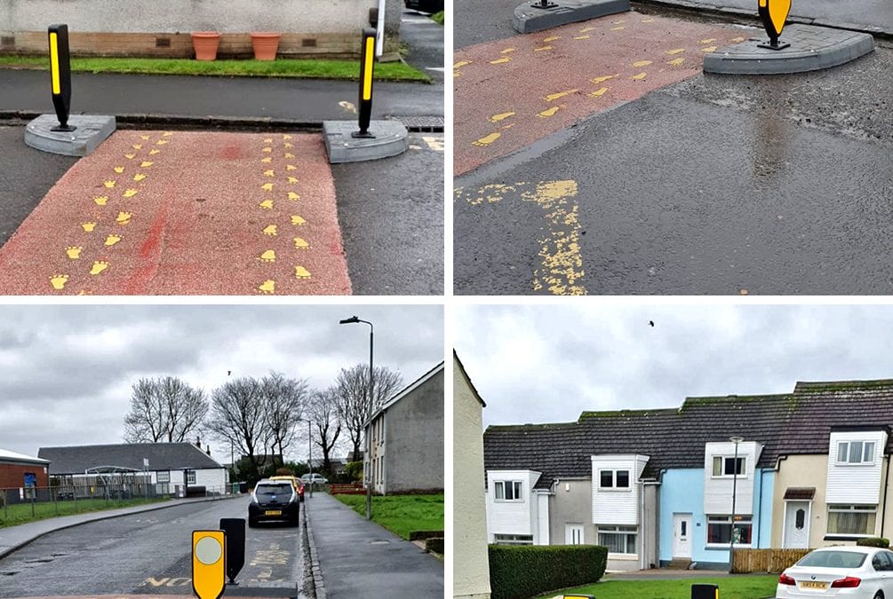 Traffic Island Pinch Points in Scotland