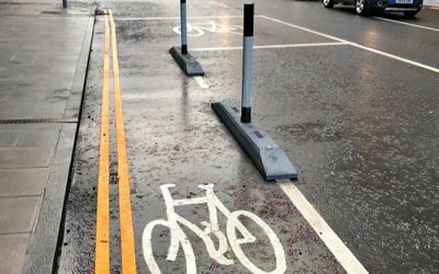 Edinburgh Cycle Lane On Ponton Street