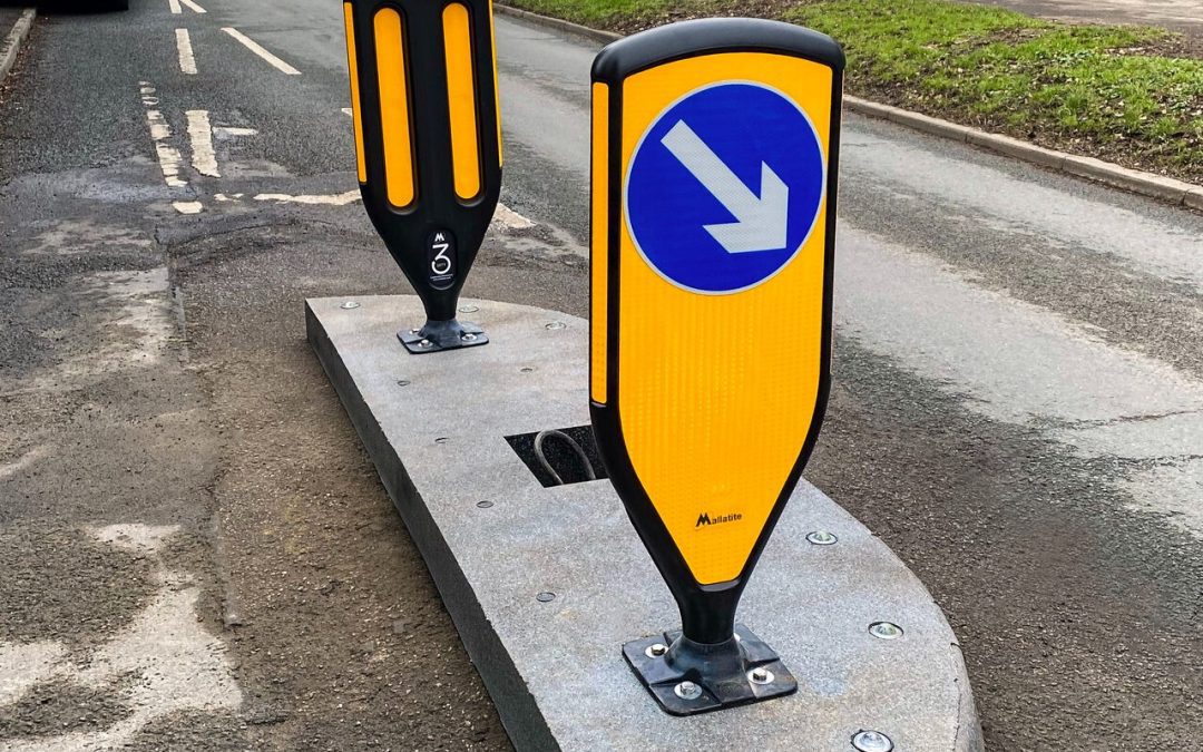 Unique Traffic Island Installation Outside Hornsea School