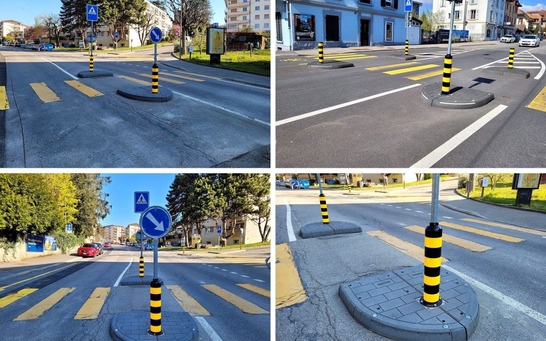 Traffic Islands Installed In Prilly, Switzerland