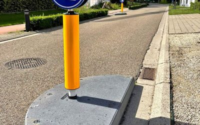 Traffic Islands As Chicanes In Belgium