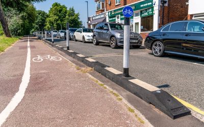 Cycle Lane Installed On The A110 In North London