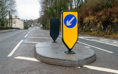 Local Installation Of Our Traffic Islands In Walsden, West Yorkshire