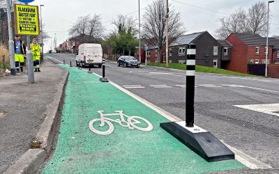 Blackburn Cycle Lane Installation Using Our NCLD Lite.