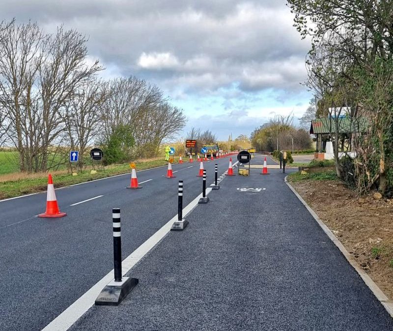 Creating Protected Cycle Lanes In Cambridgeshire
