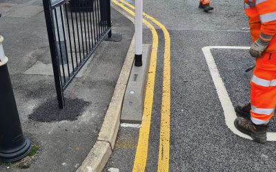Narrow Cycle Lane Defenders Installed In Oldham.