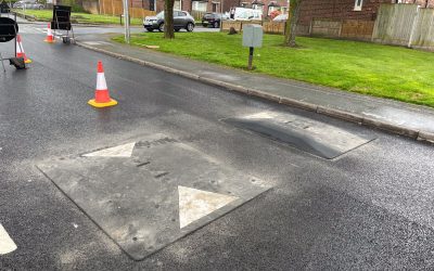 One-Piece Speed Cushions Installed On Sherlock Avenue In St Helens.