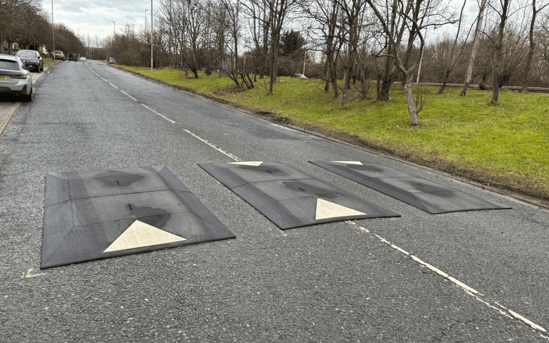 Speed Cushion Installation On Roman Road, Jarrow